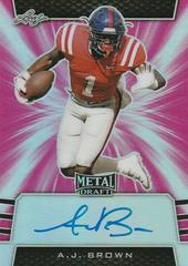 A.J. Brown [Pink] Football Cards 2019 Leaf Metal Draft Autographs Prices