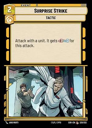 Surprise Strike [Foil Hyperspace] #220 Star Wars Unlimited: Spark of Rebellion