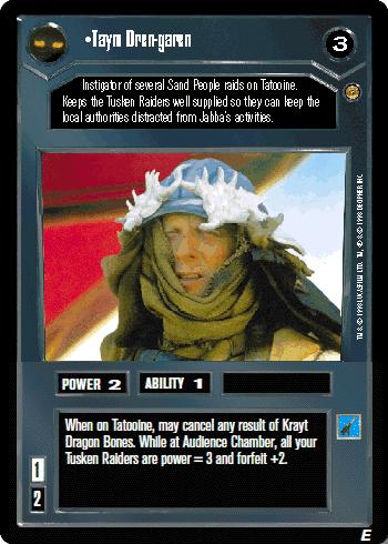 Taym Dren-garen [Limited] Star Wars CCG Jabba's Palace