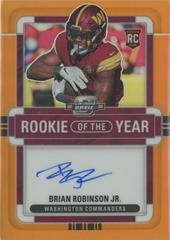 Brian Robinson Jr. [Rookie of the Year Autograph Orange] #ROY-BR Football Cards 2022 Panini Contenders Optic Rookie of the Year Prices