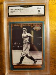 Hank Greenberg Baseball Cards 2003 Fleer Fall Classics Prices