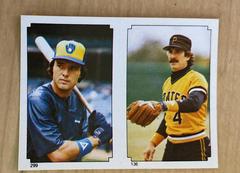 Rick Manning [Dale Berra] #299/136 Baseball Cards 1984 Topps Stickers Prices