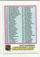 Checklist 1-132 #68 Hockey Cards 1977 O-Pee-Chee Prices