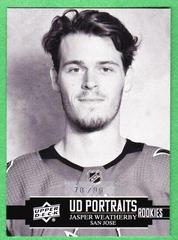 Jasper Weatherby [Black & White] #P-50 Hockey Cards 2021 Upper Deck UD Portraits Prices