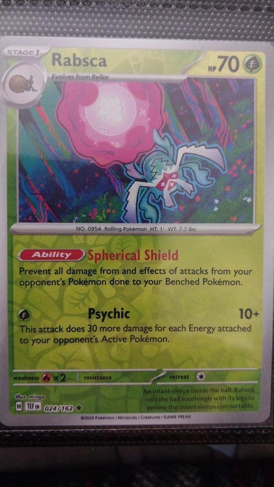 Rabsca [Reverse Holo] #24 Pokemon Temporal Forces