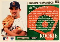 Rear | Dustin Hermanson Baseball Cards 1995 Summit