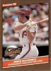Mike Schmidt [Highlights In White] #36 Baseball Cards 1986 Donruss Highlights Prices