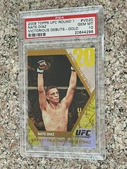 Nate Diaz [Gold] Ufc Cards 2009 Topps UFC Round 1 Victorious Debuts Prices
