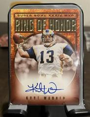 Kurt Warner Football Cards 2002 Topps Ring of Honor Autographs Prices