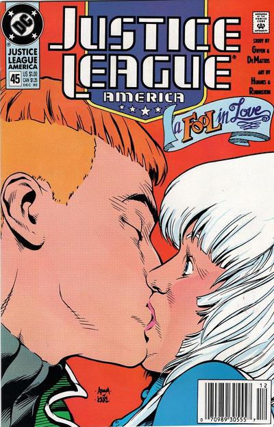 Justice League America [Newsstand] #45 (1990) Comic Books Justice League of America