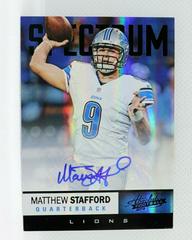 Matthew Stafford [Spectrum Black Autograph] #45 Football Cards 2012 Panini Absolute Prices