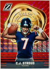 C.J. Stroud [Red] #24 Football Cards 2023 Panini Zenith Zeal of Approval Prices