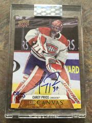 Carey Price Hockey Cards 2020 Upper Deck Clear Cut Canvas Signatures Prices