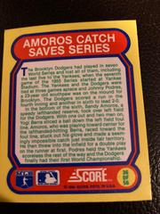 Amoros Catch Saves Series #36 Baseball Cards 1988 Score Magic Motion Great Moments in Baseball Prices