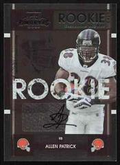 Allen Patrick [Autograph] #103 Football Cards 2008 Playoff Contenders Prices