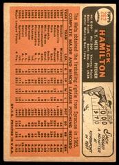 Back | Jack Hamilton Baseball Cards 1966 Topps