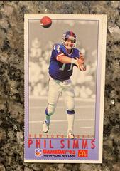 Phil Simms #McD12 Football Cards 1993 McDonald's Gameday Prices