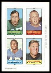 Tom Woodeshick, Greg Larson, Don Perkins, Billy Kilmer Football Cards 1969 Topps Four in One Prices