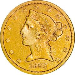 1863 S Coins Liberty Head Half Eagle Prices