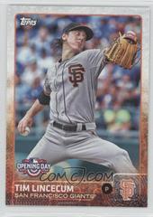 Tim Lincecum #24 Baseball Cards 2015 Topps Opening Day Prices