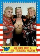 Dino Bravo, Johnny Valiant, Greg The Hammer Valentine #12 Wrestling Cards 1987 Topps WWF Prices
