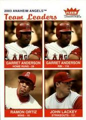 Garret Anderson, Ramon Ortiz, John Lackey Baseball Cards 2004 Fleer Tradition Prices