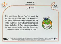 Card Back | Orbit Baseball Cards 2022 Topps Opening Day Mascots