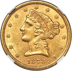 1878 CC Coins Liberty Head Half Eagle Prices