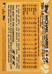 Back | Michael Harris II Baseball Cards 2023 Topps Silver Pack 1988 35th Anniversary