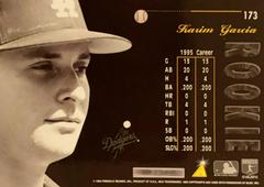 Rear | Karim Garcia Baseball Cards 1996 Pinnacle Aficionado Slick Picks