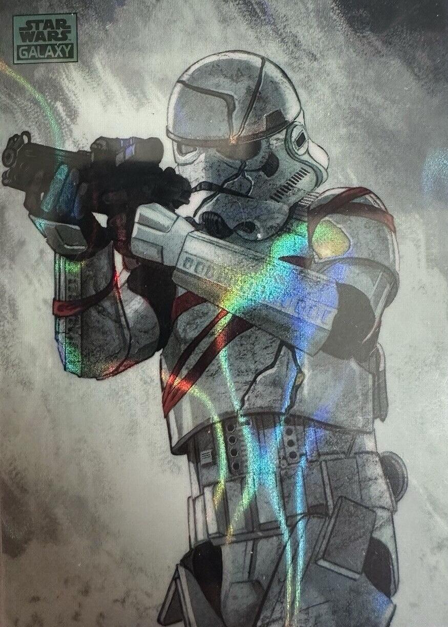 Night Trooper [Aqua Lava Refractor] #GE-9 Star Wars 2024 Topps Chrome Galaxy Galactic Empire Art