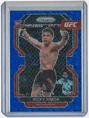 Ricky Simon [Blue Shimmer] #112 Ufc Cards 2022 Panini Prizm UFC Prices