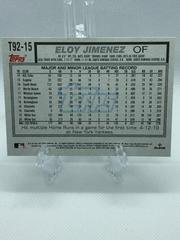 Back Of Card | Eloy Jimenez Baseball Cards 2021 Topps Update 1992 Redux
