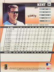 Rear | Jeff Kent Baseball Cards 2002 Donruss Best of Fan Club