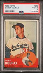 Graded July 2023 | Sandy Koufax Baseball Cards 1963 Topps