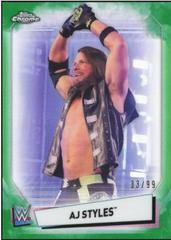 AJ Styles [Green Refractor] Wrestling Cards 2021 Topps Chrome WWE Prices