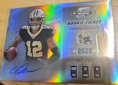 Chris Olave [2002 Throwback Autograph] #02TR-CO Football Cards 2022 Panini Contenders Optic Throwback Rookie Autographs Prices