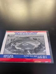 Oakland Athletics Oakland-Alameda County Stadium Baseball Cards 1990 Fleer Action Series Stickers Prices
