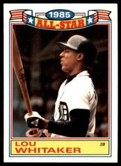 Lou Whitaker Baseball Cards 1986 Topps All Star Glossy Set of 22 Prices