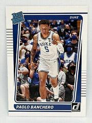Paolo Banchero Basketball Cards 2022 Panini Chronicles Draft Picks Donruss Rated Rookies Prices