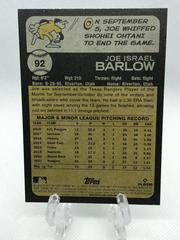 Back Of Card | Joe Barlow Baseball Cards 2022 Topps Heritage