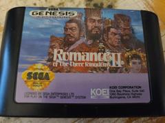 Cartridge (Front) | Romance of the Three Kingdoms II Sega Genesis