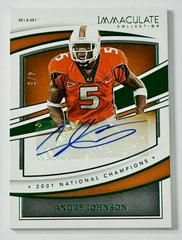 Andre Johnson [Emerald] #IC-AJO Football Cards 2022 Panini Immaculate Collegiate Champions Autographs Prices