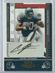 Andre Johnson [Autograph] #39 Football Cards 2005 Playoff Contenders Prices