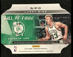 Bird | Larry Bird Basketball Cards 2019 Panini Crown Royale Hall of Fame Memorabilia