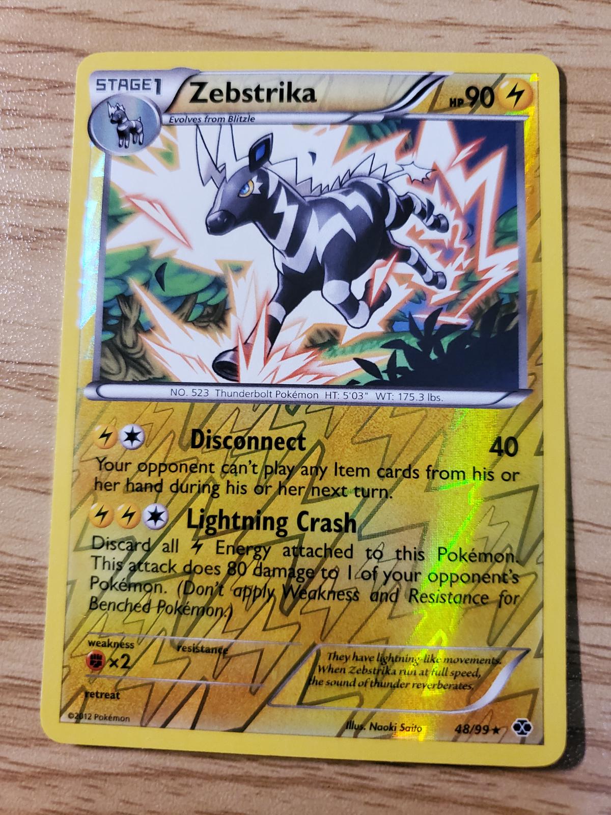 Zebstrika [Reverse Holo] Ungraded Pokemon Next Destinies