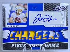 Justin Herbert [Purple] #PGS-JH Football Cards 2022 Panini Certified Piece of the Game Signatures Prices
