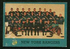 New York Rangers Hockey Cards 1962 Topps Prices