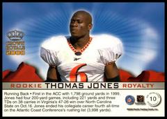 Back Of Card | Thomas Jones Football Cards 2000 Pacific Crown Royale Rookie Royalty