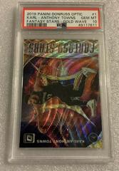 Karl Anthony Towns [Gold Wave] #1 Basketball Cards 2019 Panini Donruss Optic Fantasy Stars Prices